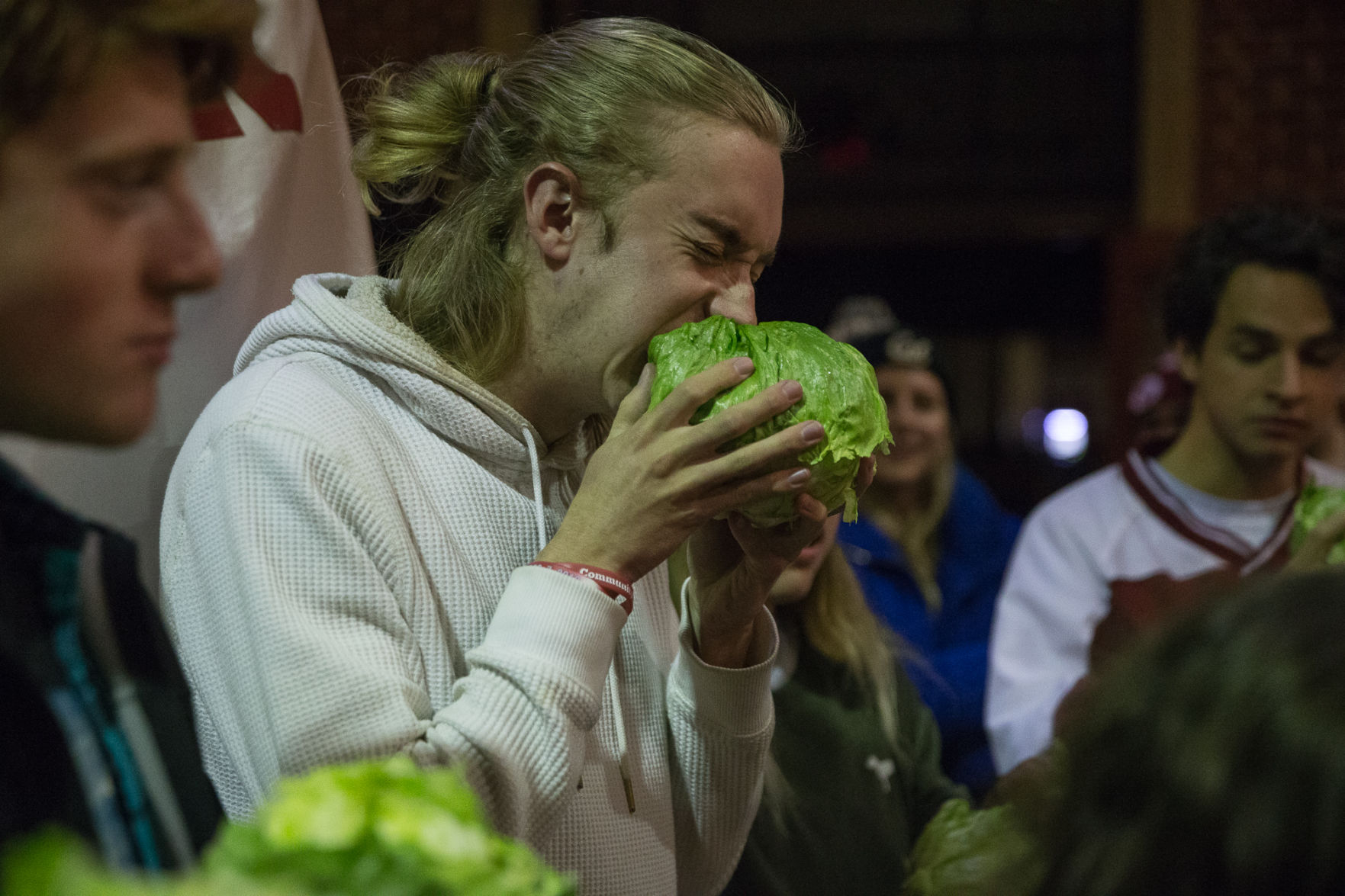 Eating lettuce